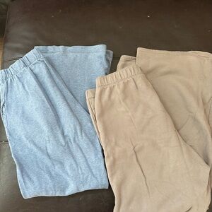 Brandy Melville and Hollister Blue and Brown Joggers